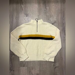 Girl's Treasure & Bond Cable Knit 1/4 Zip Sweater- Size Small (7/8)-‎ Pre-owned